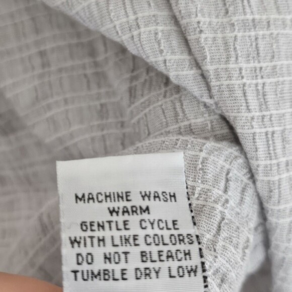 Habitat Popover Tunic Top Textured Size‎ Medium Hi Low Rayon Stretch Gray - Picture 7 of 7